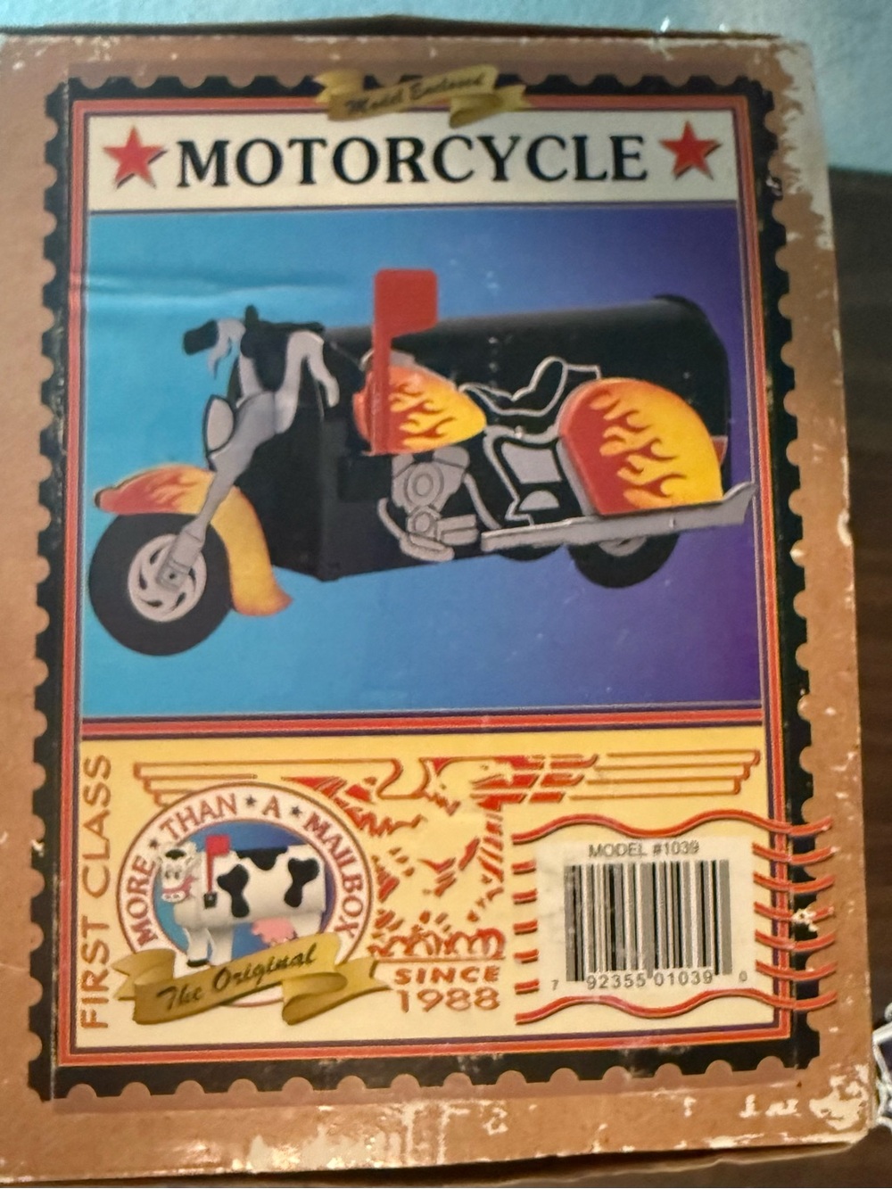 Vintage More Than A Mailbox Motorcycle Model 1039 "Harley" Mailbox New in Box